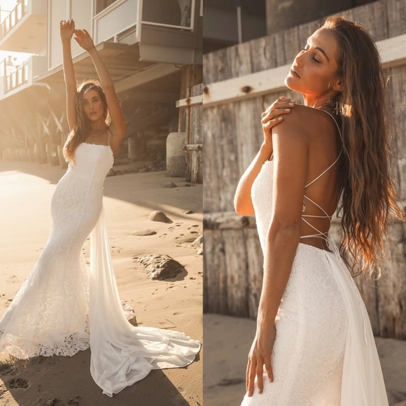 Lulus Luxe BridalRemarkable Moment White Floral Embroidered Lace-Up Maxi Dress - Picture 1 of 13